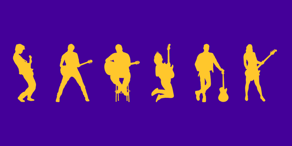 Guitarist silhouettes